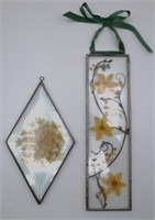 Antique Pressed Flowers in Beveled Glass(2)
