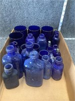 Blue Glasses And Bottles
