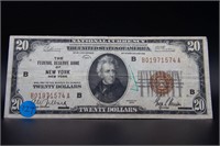 1929 $20 New York Federal Reserve