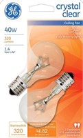 3 Pack 2 bulbs GE 74037 Intermediate Base A15