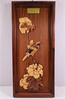 HAND MADE WOODEN ORIENTAL WALL PLAQUE PRESENTED TO