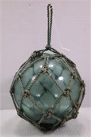 HAND BLOWN GLASS FISHING NET FLOAT - APPROX. 5"