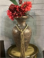 Large 23in Decorative Pot W/Flowers,