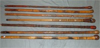 Japanese Cane Lot of Seven