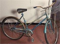 Blue Ladies Western Flyer Bicycle With Front