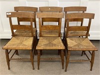 Set of 6 Early American Sheraton Chairs