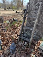 Bird Feeder & Antique Ladder