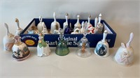 Large assortment of collectible bells