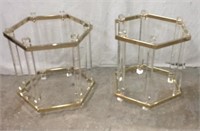 2 Matching Lucite Side Tables T11C