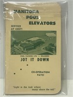 Manitobe Pool Elevators Jot It Down booklet from
