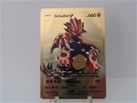 Pokemon Card Rare Gold Groudon V