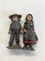 Vintage Cast Iron Amish Couple