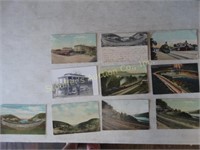 10 vintage railroad post cards, Altoona, Pa,