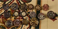 Sixteen Metal Picture And Pattern Buttons