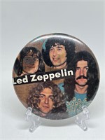 Vintage Led Zeppelin Band Pin Button Full Band
