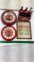 2- Coca-Cola clocks ( untested), Coca-Cola