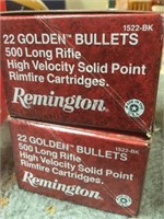 2 boxes of “REMINGTON  22 long rifle ammo