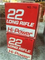 2 boxes of “HI-POWER” 22 long rifle ammo
