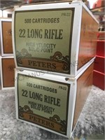2 boxes of “PETERS”  22 long rifle ammo