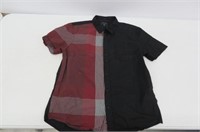 Guess Men's LG Slimfit Button Down Red Plaid/Black