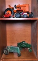 Cast Metal Tractors and Wooden Tractor