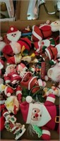 Lot of Christmas and Santa Claus ornaments