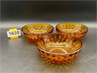 Nice vintage glass bowls diamond pattern