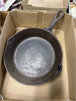 CAST IRON SKILLET MARKED WITH THE LETTER "H"