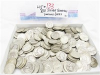 200 asstd. silver quarters