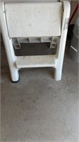 WHITE 2 STEP STOOL