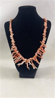 1960’s Sterling Bead Samlon Branch Coral Necklace