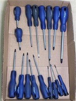 assorted screw drivers