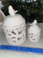 New in box Avon ceramic bird lanterns
