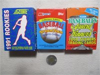Cartes de Baseball: 3 séries complètes