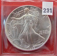 1986 Silver Eagle, BU .999