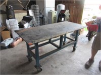Metal rolling work table