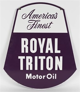 ROYAL TRITON DOUBLE SIDED PORCELAIN SIGN