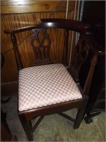 2X$ Mahogany Finished Corner Chair