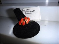 14Kt Coral Ring 3.7