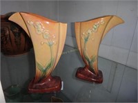 Roseville Pair Of Wincraft Vases