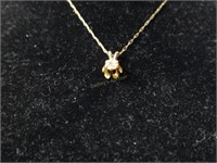 14Kt Necklace W/ Diamond Pendant