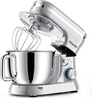 6.5QT Howork Electric Mixer  Silver  10+ Spds