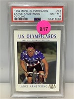 Psa Graded 1992 Lance Armstrong Impel Olympiccard