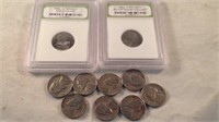 10 misc dated nickels 

2004 2006 1958 1948