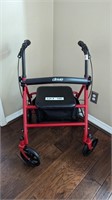 DRIVE WHEELED WALKER WITH SEAT, STORAGE, AND BRAKE