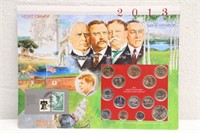 2013 MINT UNCIRCULATED COIN AND STAMP SET
