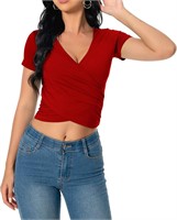 womens summer tops Deep V Neck