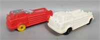 Two Vintage Auburn Rubber Co. Fire Truck Toys