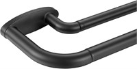 Black Curtain Rod  Adjustable 72-144 Inches
