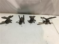 Cast iron butterfly, grasshopper, fly, dragonfly